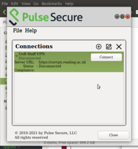 pulsesecure connection