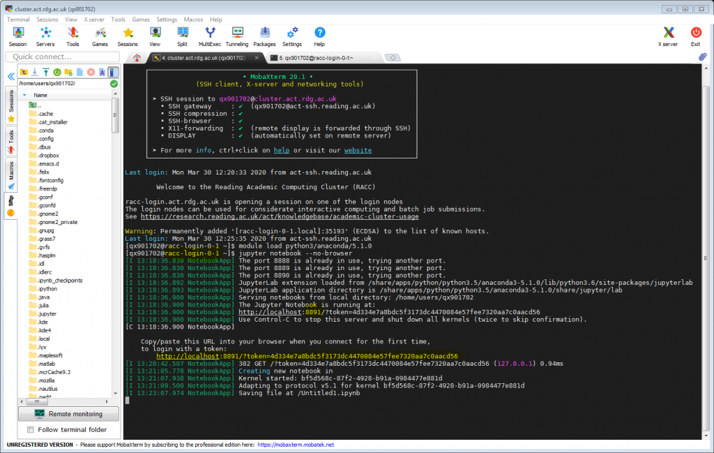 act-ssh with MobaXterm - step by step guide - Academic Computing Team