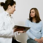Doctor speaking to a patient