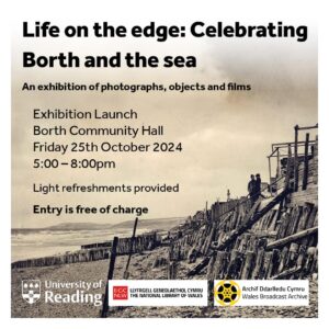 Promotional flyer for the exhibition event in Borth in 2024 - in English