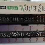 display of book spines, poetry of Wallace Stevens