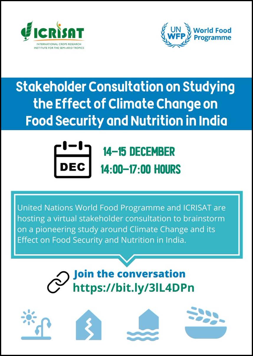 Mondira speaks at UNWFP-India and ICRISAT Stakeholder Consultation event
