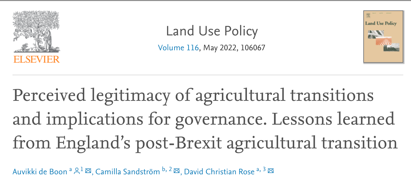 Auvikki’s paper published in Land Use Policy