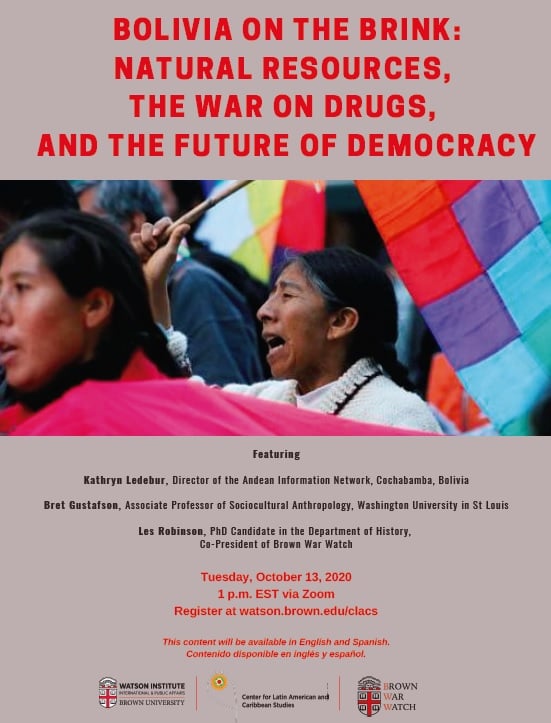 Bolivia On the Brink: Natural Resources, the War on Drugs, and the Future of Democracy