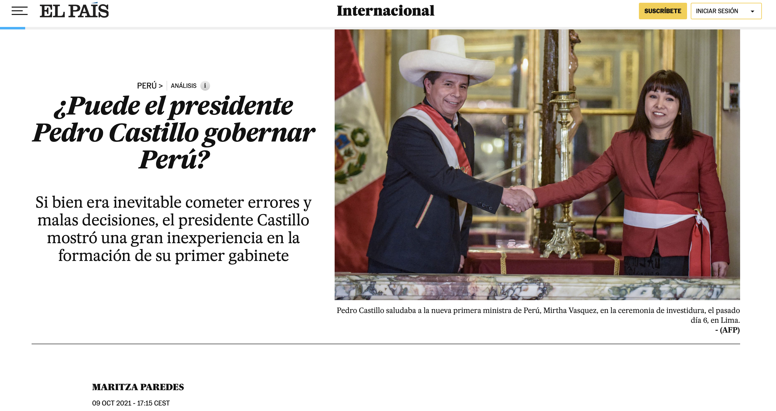 ¿Puede el presidente Pedro Castillo gobernar Perú?