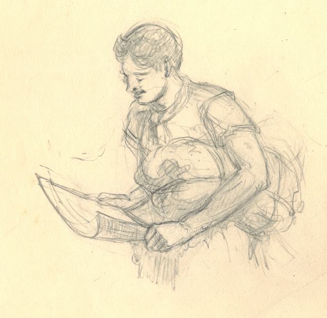 Seaby, Drawing of a young man
