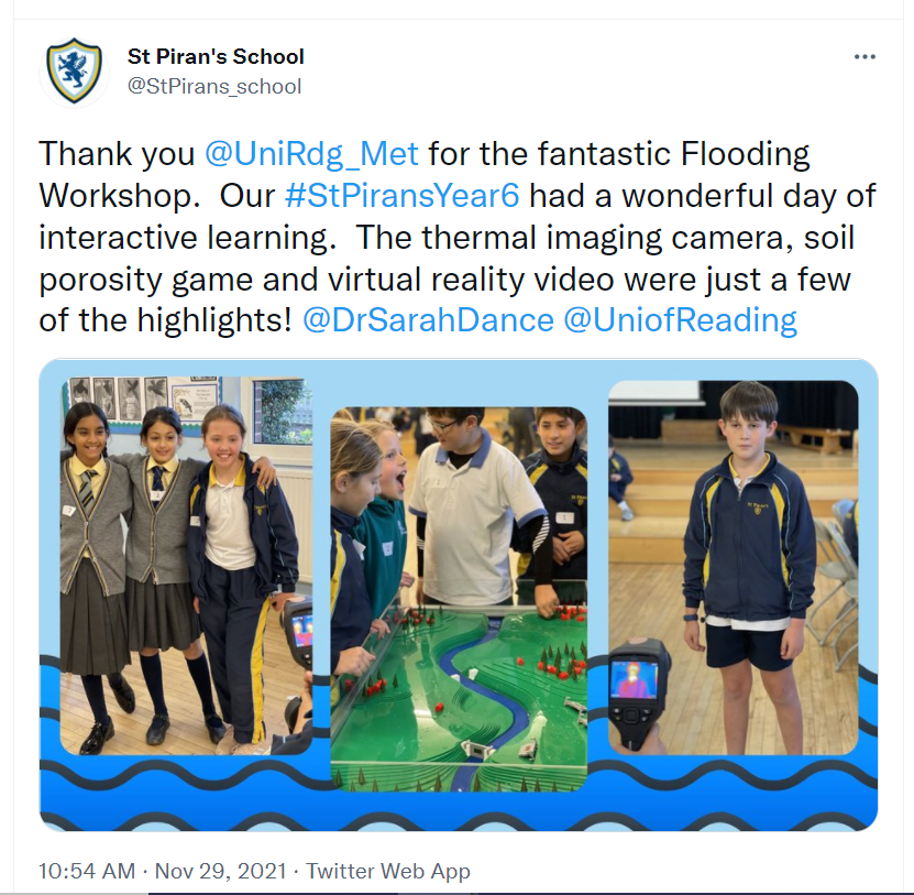 Flood workshop at St Piran’s School