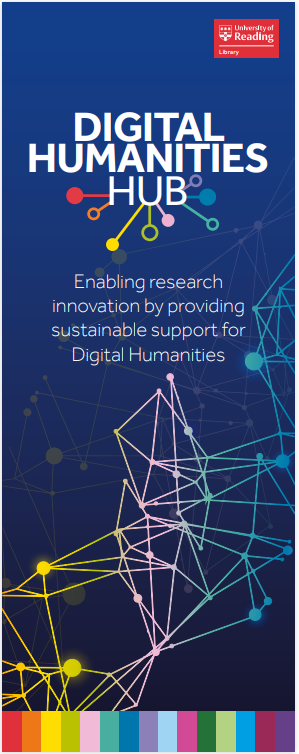 Banner reads: 'Digital Humanities Hub' 'Enabling research innovation by providing sustainable support for Digital Humanities'