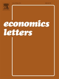 New publication in “Economics Letter”