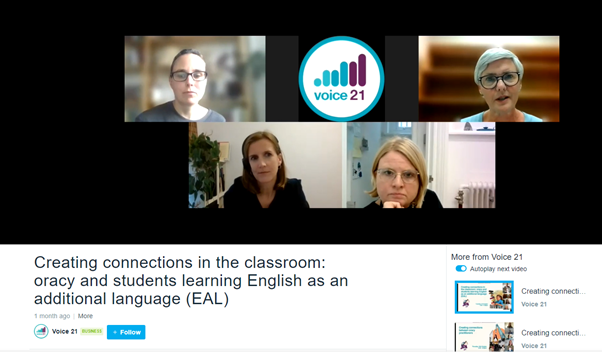NEWS – Dr. Naomi Flynn (Associate Professor of Primary English Education, University of Reading) presented expert advice to teachers of pupils with English as an additional language (EAL) in a webinar hosted by the charity Voice 21