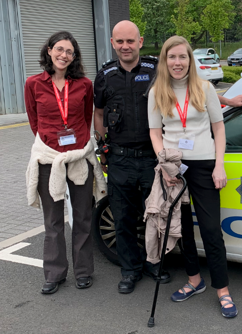 Netta Weinstein, a police officer from the Hampshire and Isle of White Constabulary and Nicole Legate.