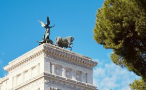Part of the Victor Emmanuel II monument, Rome, Italy