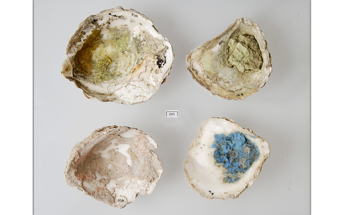 Oyster shell palettes (&copy; Glastonbury Abbey; photograph: David Cousins)