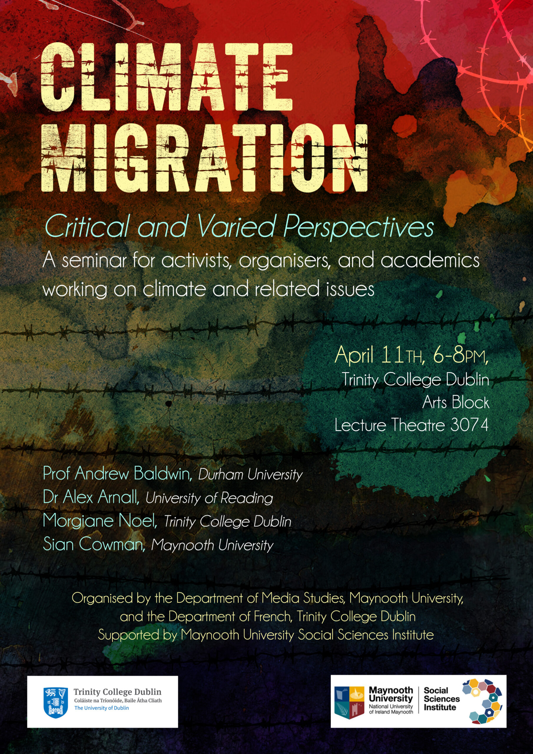 ‘Climate Migration: Critical and Varied Perspectives’ Seminar, 11 April 2024, 18:00–20:00