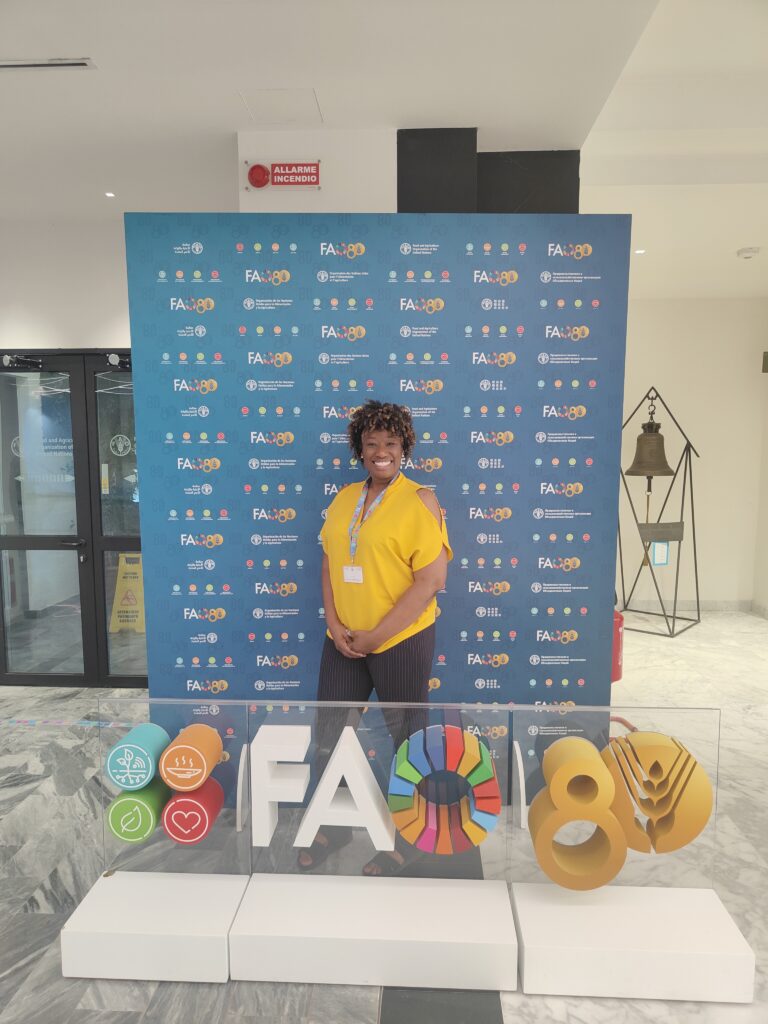 Emerika Robinso shared her placement experience with FAO