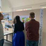 Workshop participants mapping their research and showing cumulative knowledge