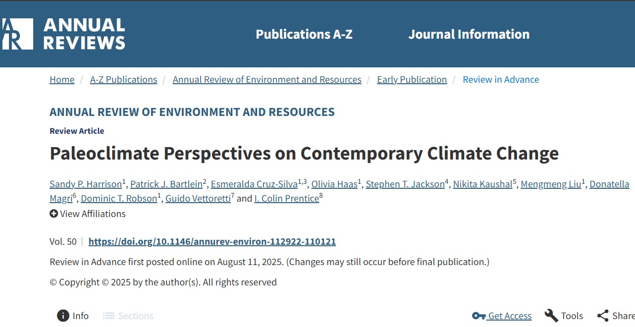 What can we learn by studying past climates and ecosystems? By Colin Prentice