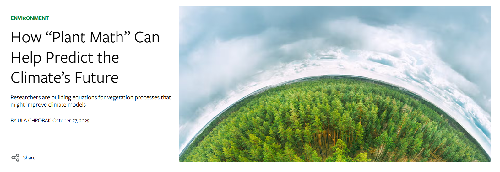 LEMONTREE featured in Nautilus Magazine: How “plant math” can help predict the climate’s future   