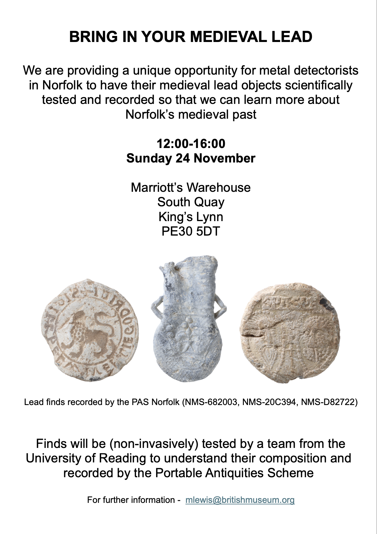 MeRit lead analysis and recording day – King’s Lynn, 24th November