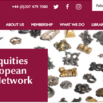 Screenshot of Society of Antiquaries of London webpage detailing the Portable Antiquities Scheme & the European Finds Recording Network Joint Conference
