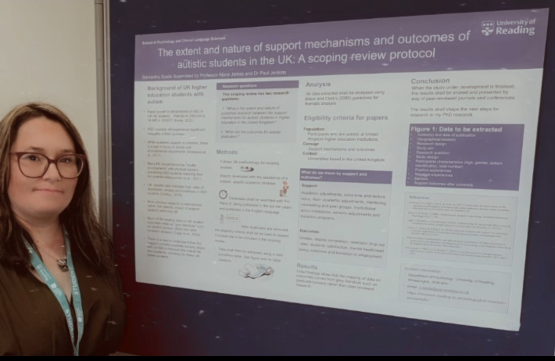 PhD poster presentations – Sam Szade on support and outcomes for autistic students