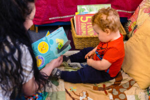 Child playing with toys at a playgroup