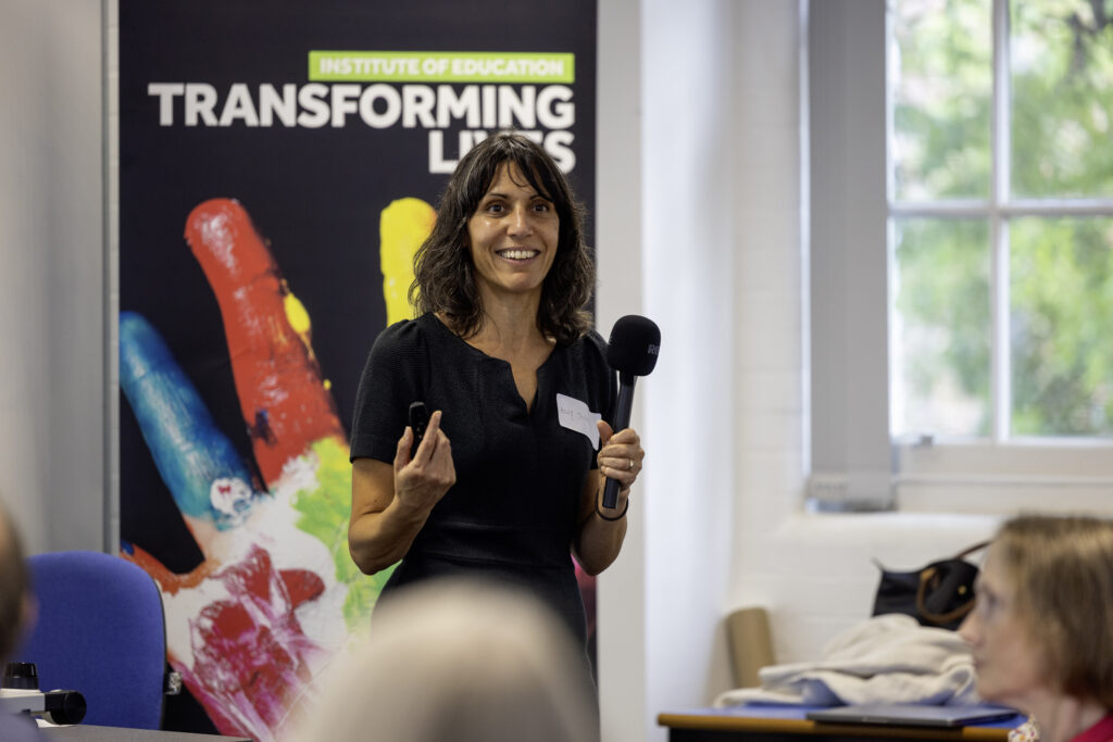 Woman speaking to a group