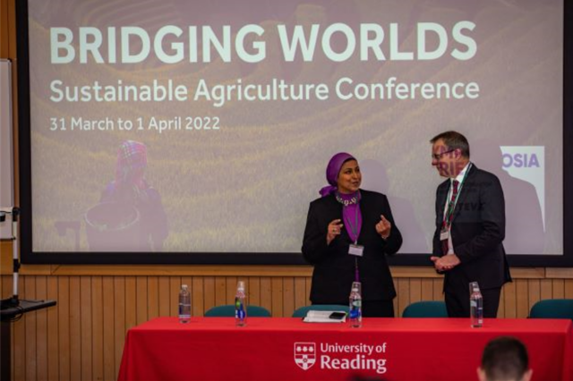 Dr Tahani Sileet, Deputy Minister and Head of External Partnership at the Egyptian Ministry of Water Resources and Irrigation, and Simon Mortimer, Head of School of Agriculture, Policy and Development, University of Reading.