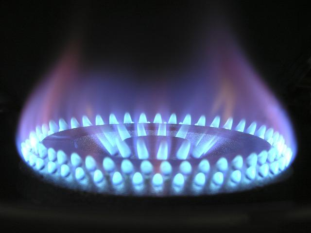 flames from a gas stove