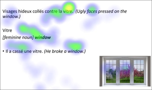 Visages hideux collés contre la vitre. (Ugly faces pressed on the window.) Vitre [feminine noun] window Ila cassé une vitre. (He broke a window.) 