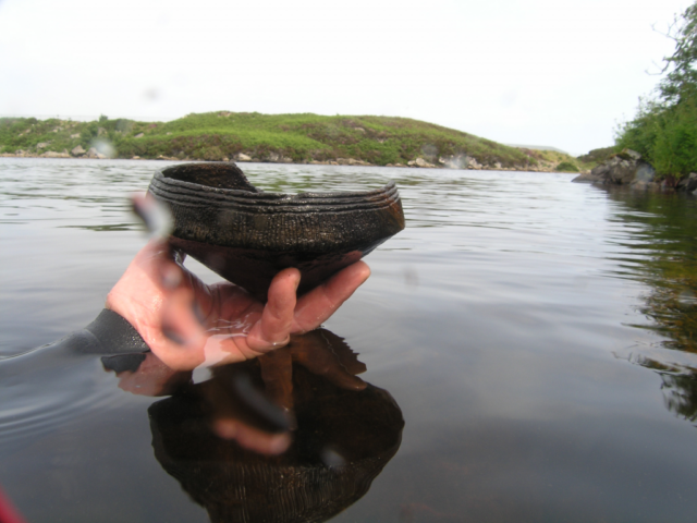 One of the first pots to be discovered, an Unstan Bowl from Loch Arnish (photo: Chris Murray).