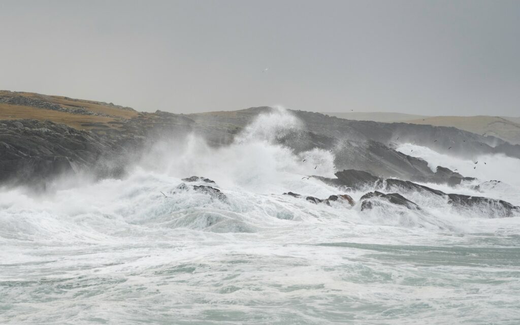Stormy seas in Scotland