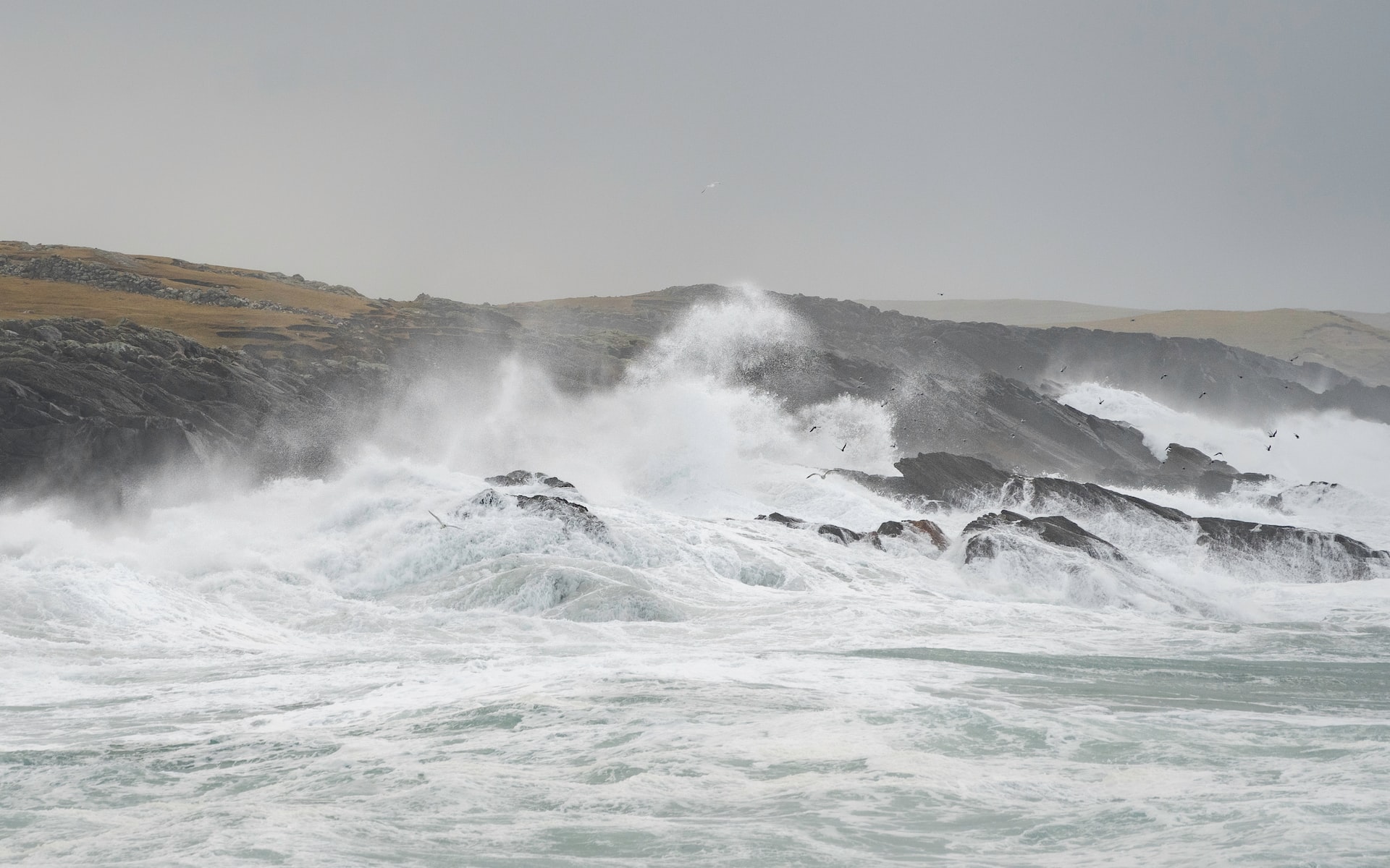 Storm seas in Scotland