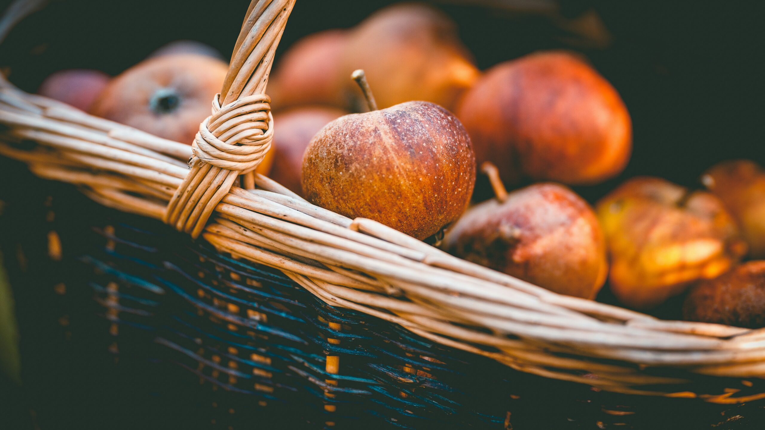 Basket of red apples