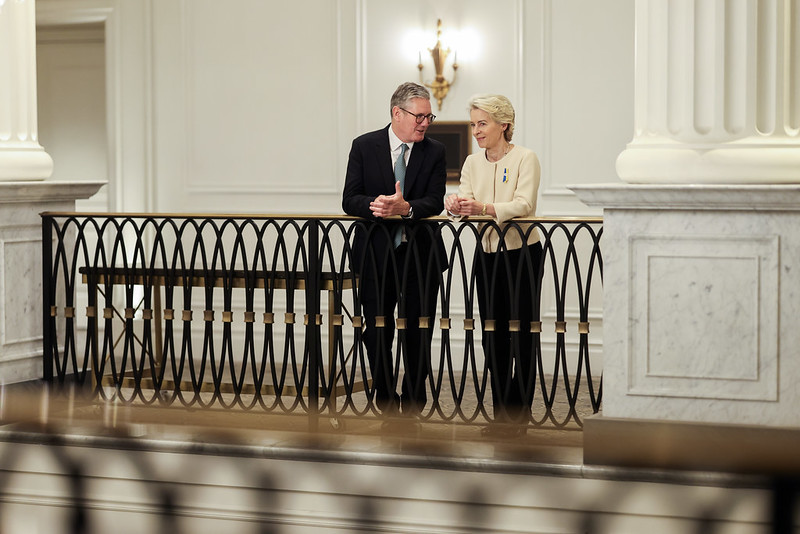 Prime Minister Keir Starmer speaks with Ursula Von der Leyen, president of the European Commission. They attend the United Nations General Assembly (UNGA), 25/09/2024, New York, United States.