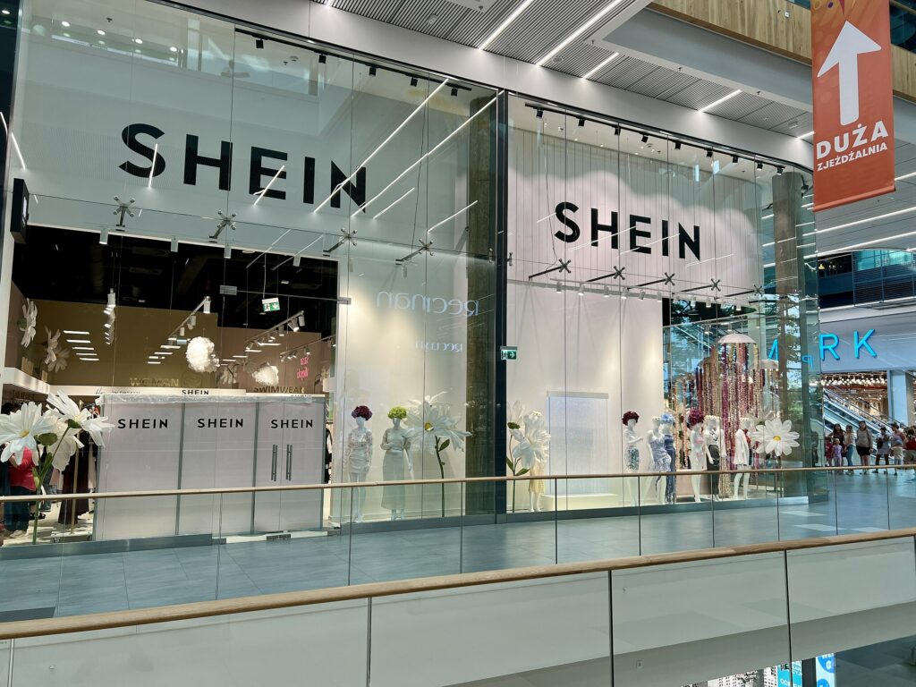 First Shein shop in Warsaw, Poland.