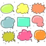 Different coloured speech bubbles