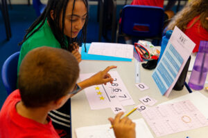 two children working
