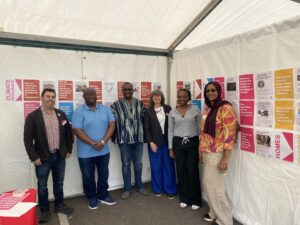 School of Built Environment standing by the Exhibition at the Community Festival