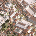 A 3D render showing a bird's eye view of Ancient Rome, circa AD 315