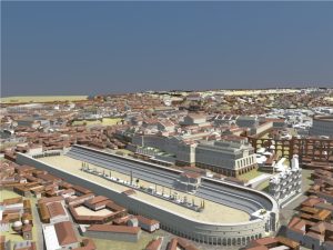 3D model of The Circus Maximus, Rome's arena for chariot racing.