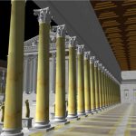 3D model showing inside the portico of Forum Augustum.