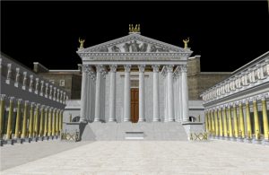 3D model showing the Temple to Mars the Avenger (Mars Ultor)