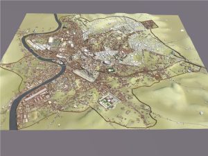 3D image of Ancient Rome from overhead